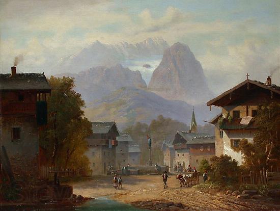 Anton Doll Ansicht von Garmisch Spain oil painting art